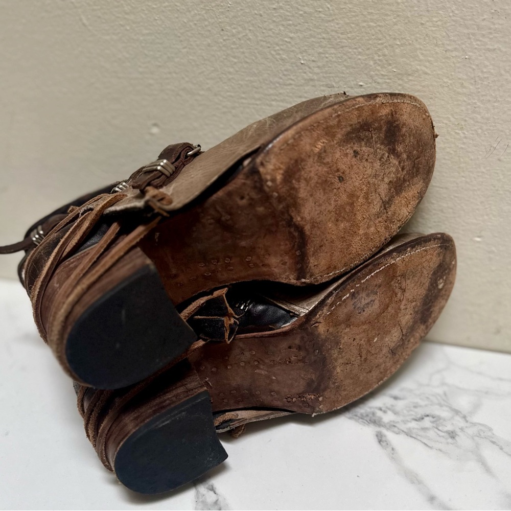 Freebird by Steven CRUE Brown Distressed Leather Booties - Picture 13 of 13